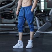 运动七分裤男小脚收口美式宽松短裤薄款休闲跑步训练健身中裤夏季