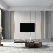 电视背景墙2023壁纸客厅沙发卧室简约3d立体影视墙布定制壁画