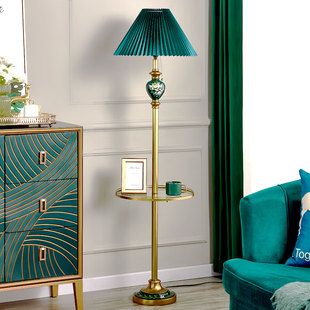 百褶落地灯美式简约创意，客厅沙发茶几灯，时尚温馨遥控卧室床头台灯