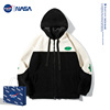 NASA联名羊羔绒外套男秋冬季潮牌连帽宽松百搭棉服休闲保暖夹克厚