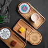 日式相思木陶瓷锅垫木质防烫小盘垫实木餐桌隔热餐垫咖啡杯木垫子