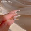 水晶爱心两件套装戒指女小众设计高级感时尚开口指环2022年潮