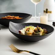 陶瓷碗浅碗大碗家用拉面碗，水果沙拉碗，小吃碟子盘子配菜盘创意酒店