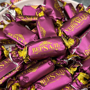 俄罗斯进口kdv巧克力味夹心糖果礼物紫色糖喜糖婚糖零食年货