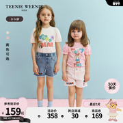 TeenieWeenie Kids小熊童装24夏款女童宝宝纯棉可爱舒适花苞袖T恤