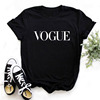 Vogue Letter Print T Shirt Women 2021年VOGUE字母印花T恤