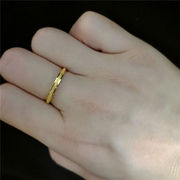 奥特莱斯捡漏18k金色磨砂面，戒指女韩版求婚节日，礼物戒指轻奢指戒