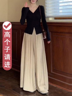 高个子(高个子)新中式加长版，大骨架女生裙裤套装，轻国风时装穿搭早春高级感