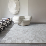 2023年羊毛地毯米灰色侘寂风，日式简约柔软客厅大沙发垫进口