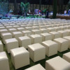 白色会展面包凳皮凳子方凳，沙发凳土司凳，40cm高小方墩婚礼车展