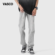 VASCO美式潮牌直筒牛仔裤男夏季薄款痞帅高级感vibe裤子宽松直筒