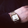 卡西欧小金表指针钢带简约时尚手表，男女表aq-230ga-9d230a-7b7d