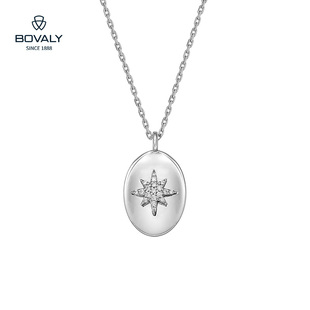 瑞士BOVALY宝华利锁骨链女八芒星款项链厚镀18K金星空系列