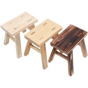 老式松木家用实木小板凳创意成人宝宝椅子跳舞垫脚木头矮凳子