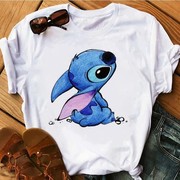 Cute Stitch Stitch Women Tshirt夏季可爱卡通史迪仔史迪奇T恤女