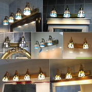 新地中海镜前灯欧式田园美式复古浴室卫生间壁灯铁艺帝凡尼镜