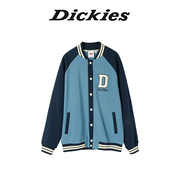 dickies童装男童女童外套24撞色插件，袖拼接毛巾绣棒球领外套合身