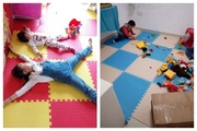 儿童拼图泡沫地垫60x60加厚卡通爬行垫卧室，家用地板拼图地贴防摔