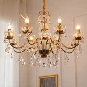 美式复古水晶灯法式客厅吊灯，欧式宫廷卧室，楼梯灯复式餐厅蜡烛