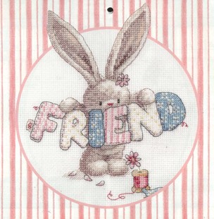 kt3149兔子系列找朋友，法国dmc绣线配置套件精准印花卡通动物