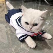 猫衣服连身裙猫咪狗狗可爱衬衫裙子薄款宠物，jk制服裙水手服狗衣服