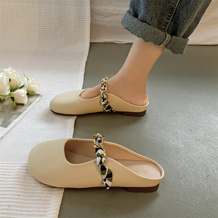 法式复古英伦风小皮鞋女2024春珍珠设计感女小众玛丽珍单鞋子(单鞋子)