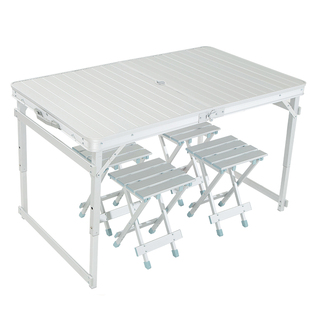 全铝合金折叠桌户外折叠桌椅，便携式露营烧烤桌子野餐用品装备套装