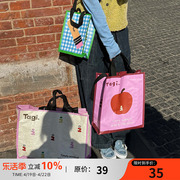 Tagi.蜡笔苹果想象《i》彩色可爱环保购物袋手提防水编织袋