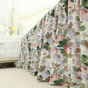 法式美式韩式田园公主风格床裙式防尘单双人单件床裙 床单 床罩