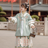 女童汉服冬装加绒中国风古风超仙女孩唐装冬季2023儿童连衣裙