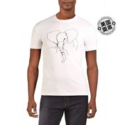 frenchconnection大象男式图案，圆领t恤-白色黑色美国奥