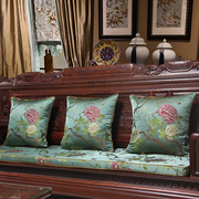 中式实木沙发垫子红木家具坐垫，布艺坐垫套防滑加厚海绵垫定制