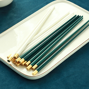 陶瓷筷子家用骨瓷餐具耐高温防滑防霉筷子套装10双送礼轻奢装