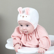 T1706 儿童帽兔耳朵公主宝宝帽婴儿秋冬毛线帽韩版男女宝宝公主帽