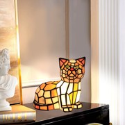 乐艺蒂凡尼礼物猫灯客厅卧室床头欧式复古创意会所酒吧咖啡厅台灯