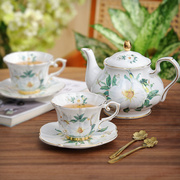 茶花公主 欧式小奢华田园骨瓷描金下午茶具套装英式咖啡杯花茶具