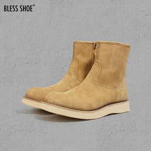 BLESS SHOE 23A/W BOUNTY LZ 固特异拉链机车靴真皮切尔西手工靴