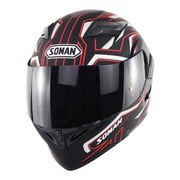 摩托车头盔双镜片揭面盔 四季骑行安全头盔SOMAN955配k5镜片