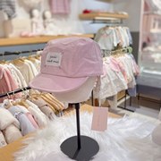 minkmui小星星韩国童装，2023春季女宝帽子，粉色外出鸭舌帽