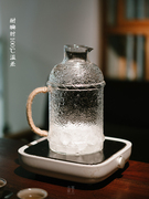耐热加厚锤纹玻璃凉水壶热水瓶大号，煮茶壶暖水壶，造型冷泡壶温酒壶