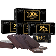 哈迪达(哈迪达)兹100%黑巧克力，礼盒送礼物纯可可，脂无蔗糖烘焙休闲零食120g