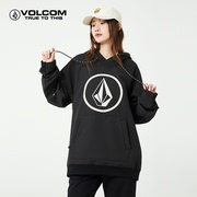 volcom钻石男装户外印花防水卫衣，2024秋冬美式滑雪服连帽衫