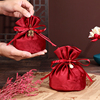喜糖袋子结婚礼盒装糖果袋，中式婚庆用品抽绳包装瓜子花生丝绒布袋