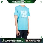 香港直邮hugoboss男士湖蓝色，t恤tee2-50259682-443