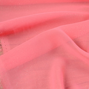 日本进口粉红色烫印珠光满天星雪纺布料 轻薄柔软 连衣裙衬衣面料