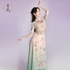 中国风古典舞旗袍上衣，舞蹈纱衣练功服民族舞连衣裙，舞蹈表演服装女