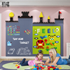 儿童房间布置磁性力积木涂鸦乐高黑板一体墙贴面软装饰家用可移除
