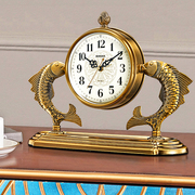 装饰座钟客厅家用大号风水摆件中式时钟卧室桌面台钟静音复古摆钟