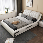喜临门简约现代1.5单皮床1.8米大床主卧家用双人床榻榻米意式软床