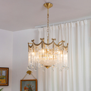 法式复古全铜水晶灯，美式欧式奢华大气别墅，客厅餐厅卧室吊灯网红